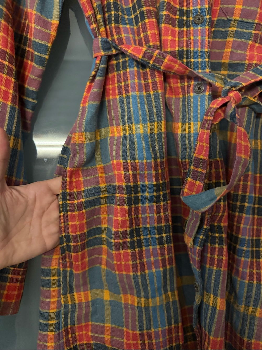 Toad & Co. Plaiditude Flannel Shirt Dress in Size M - Picture 8 of 10